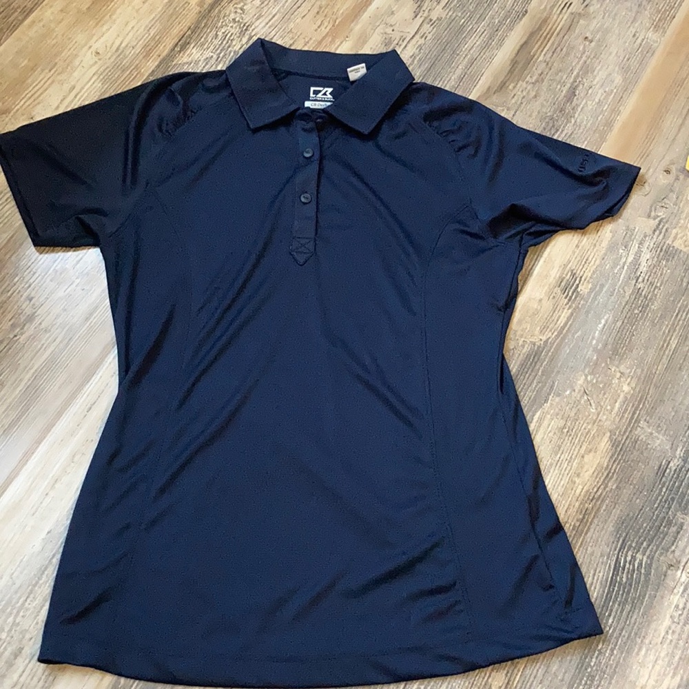 Navy blue golf shirt